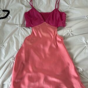 Pink and Fuchsia Slip Dress